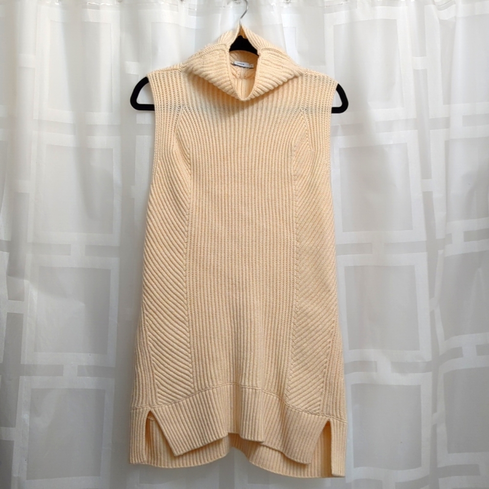 Vince. Cream Sleeveless Dress